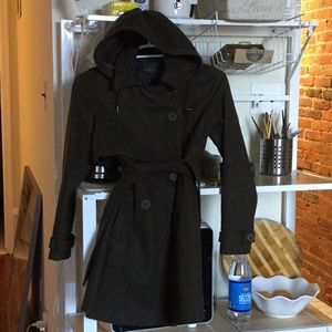 Andrew Marc  Double Breasted Wool Coat Sz 4 Olive